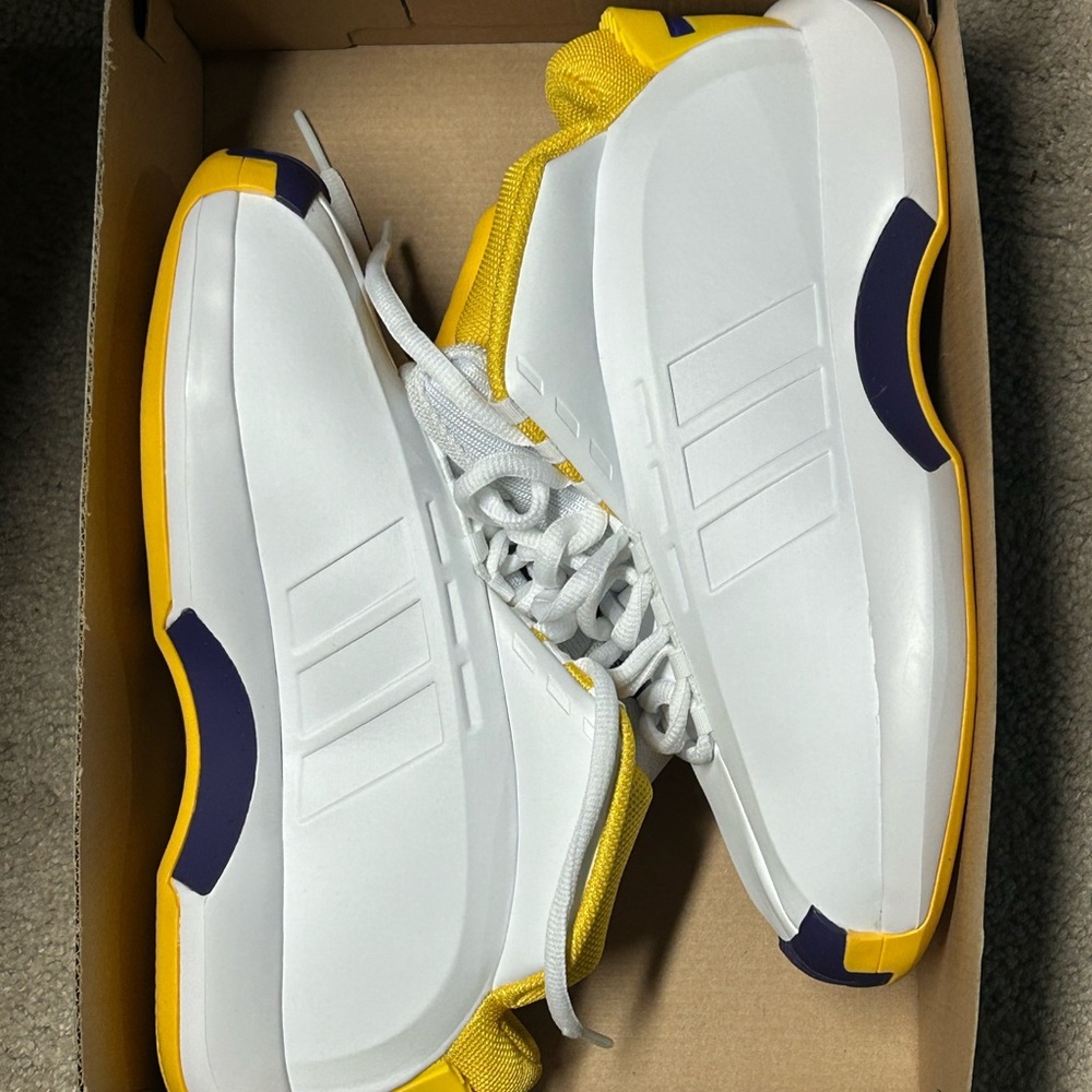 Adidas Crazy 1 White and Yellow Sneakers